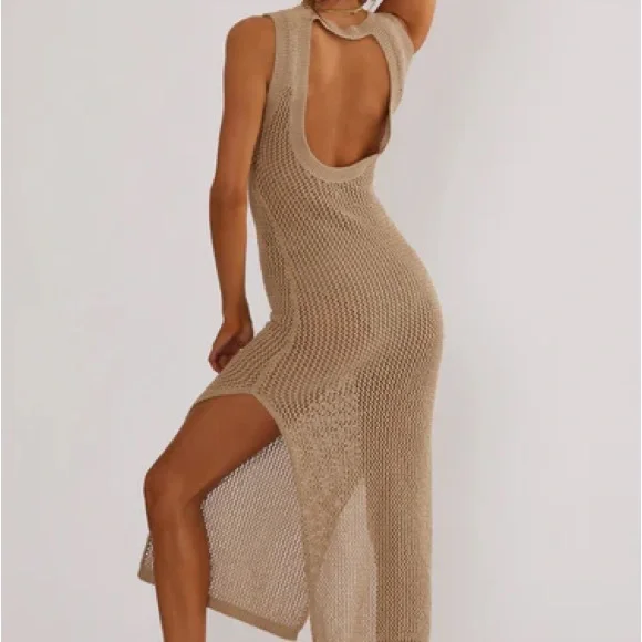 Beach Riot Holly Rose Tan Dress - Picture 2 of 3